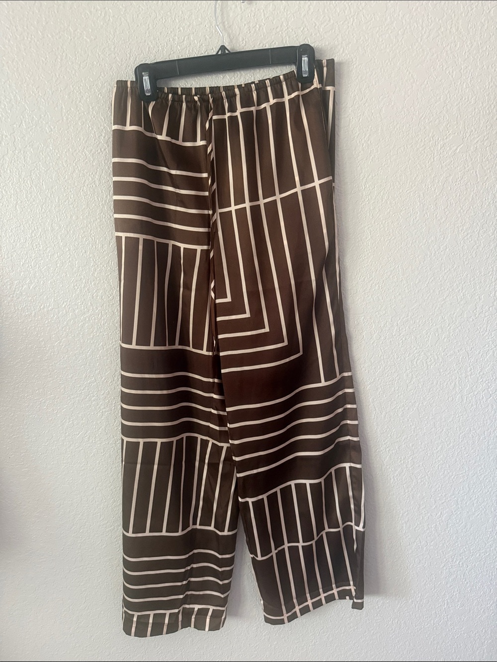 Rails Brown and Cream Geometric Print Trousers